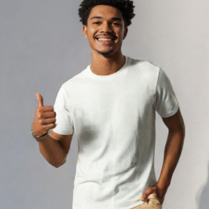 white round neck