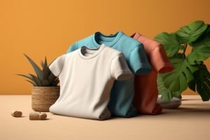 realistic tshirt mockup for branding and apparel showcase created with generative ai